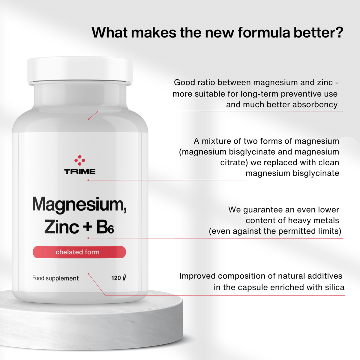 Magnesium, zinc + vitamin B6